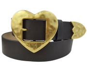 Leather belt with Heart Buckle Robin Boutique
