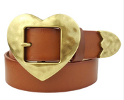 Leather belt with Heart Buckle Robin Boutique