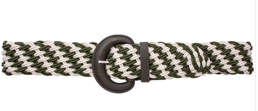 Two Tone Woven Stretch Belt
