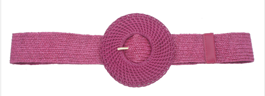 Rattan Round Buckle Stretch Belt Robin Boutique