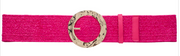 Woven Round Metal Buckle Stretch Belt Robin Boutique