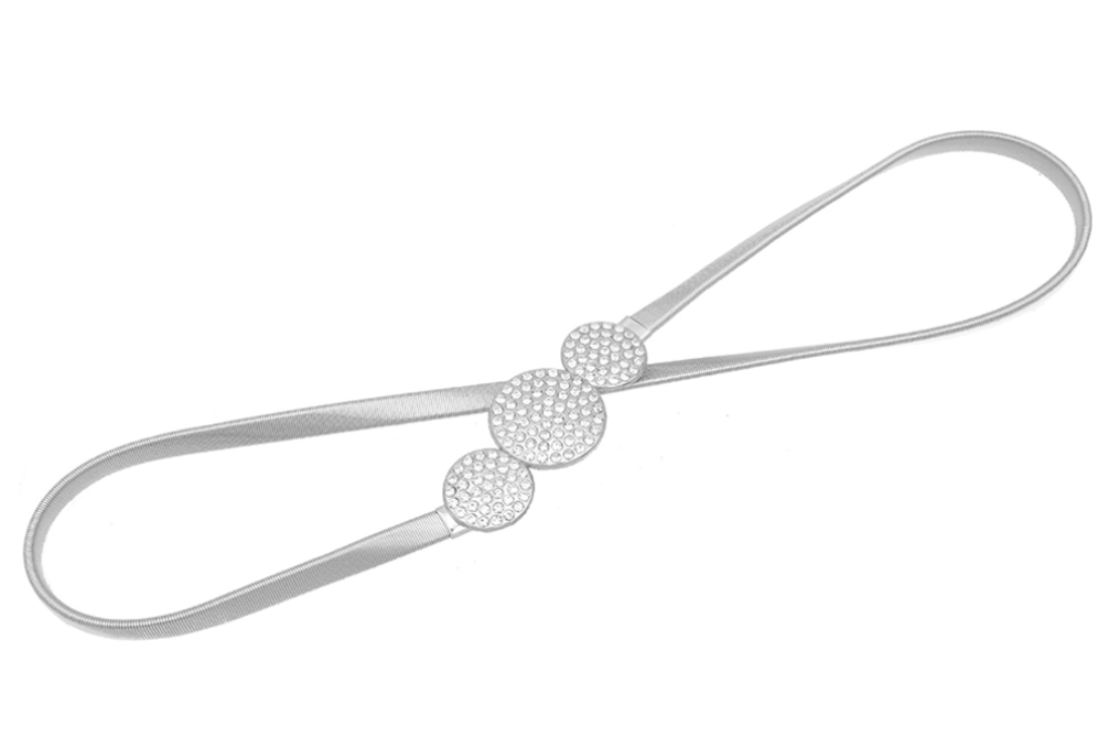 Rhinestone Round Buckle Metal Stretch Belt Robin Boutique