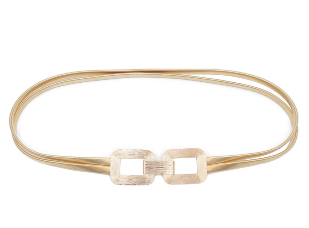 Metal Rectangle Stretch Belt Robin Boutique