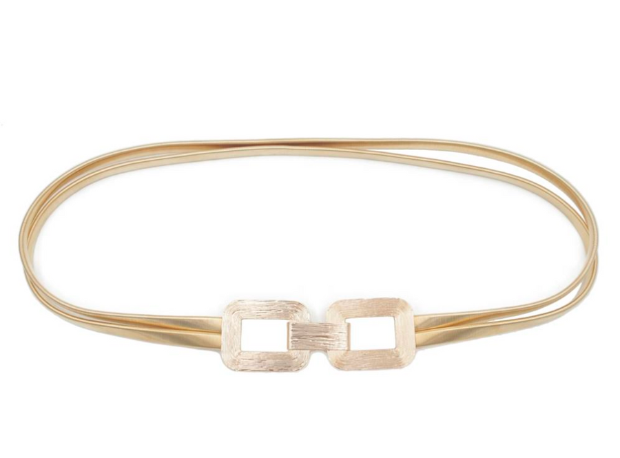 Metal Rectangle Stretch Belt Robin Boutique