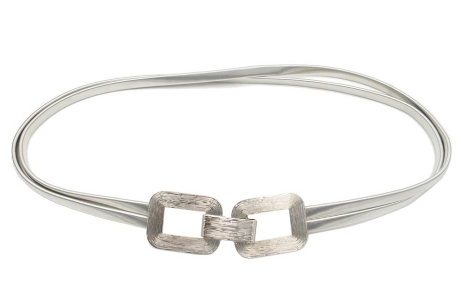 Metal Rectangle Stretch Belt Robin Boutique