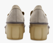 Fly London Bilz Suede Loafer Platform Shoes in Off White Robin Boutique