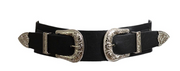 Western Double Buckle Style Stretch Belt Robin Boutique