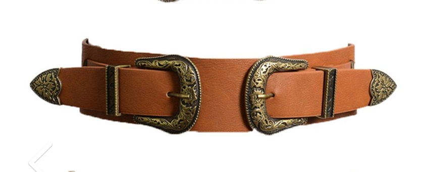 Western Double Buckle Style Stretch Belt Robin Boutique