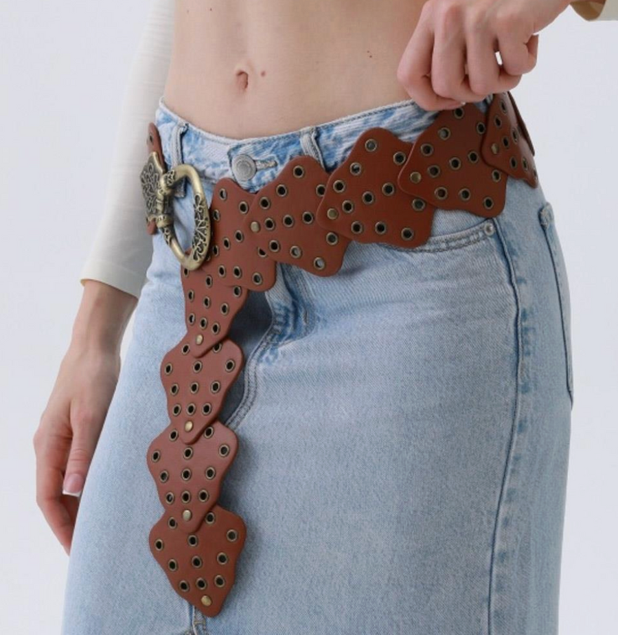 Boho Vintage Studded Waist Belt Robin Boutique