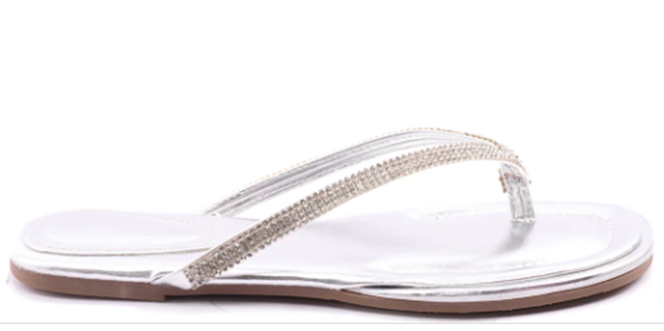Rhinestone Embellished Thong Sandals Robin Boutique