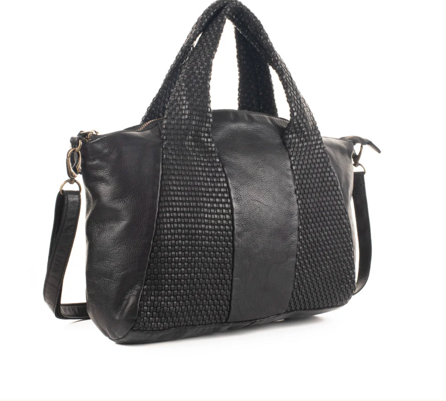 Angela Washed Soft Leather Tote Shoulder Handbag by Milo Robin Boutique