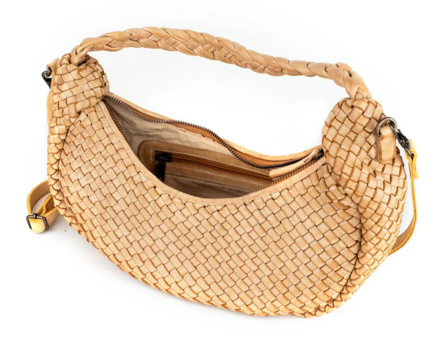 Camille Woven Leather Handbag By Milo Robin Boutique