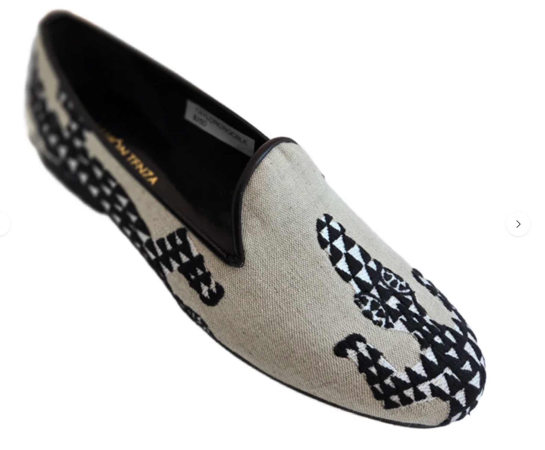 Ramon Tenza Croco Linen Flats Robin Boutique