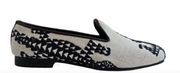 Ramon Tenza Croco Linen Flats Robin Boutique