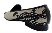 Ramon Tenza Croco Linen Flats Robin Boutique