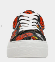 Front view of Betsey Johnson Sidny Haloween Sneakers Robin Boutique
