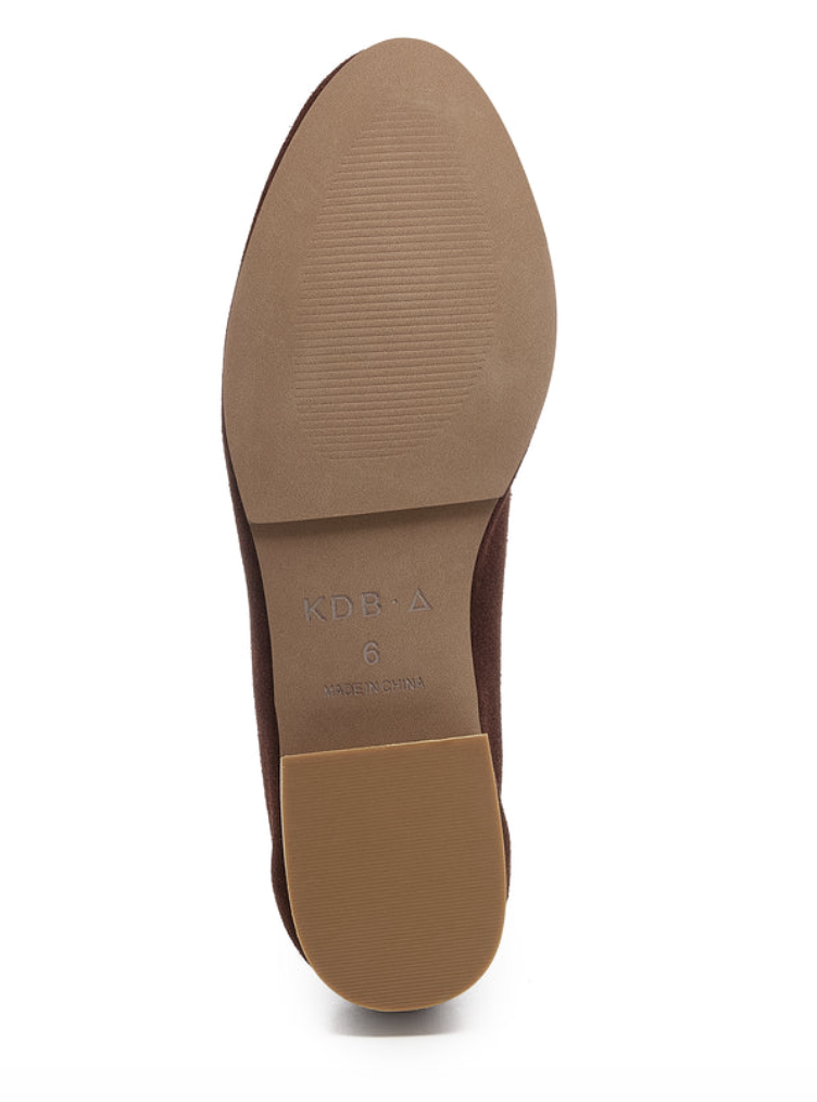 Robbie Brown Suede Loafer by Kelsi Dagger Sole View - Robin Boutique