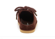 Stormy Brown Suede Mules By Kelsi Dagger Back View - Robin Boutique