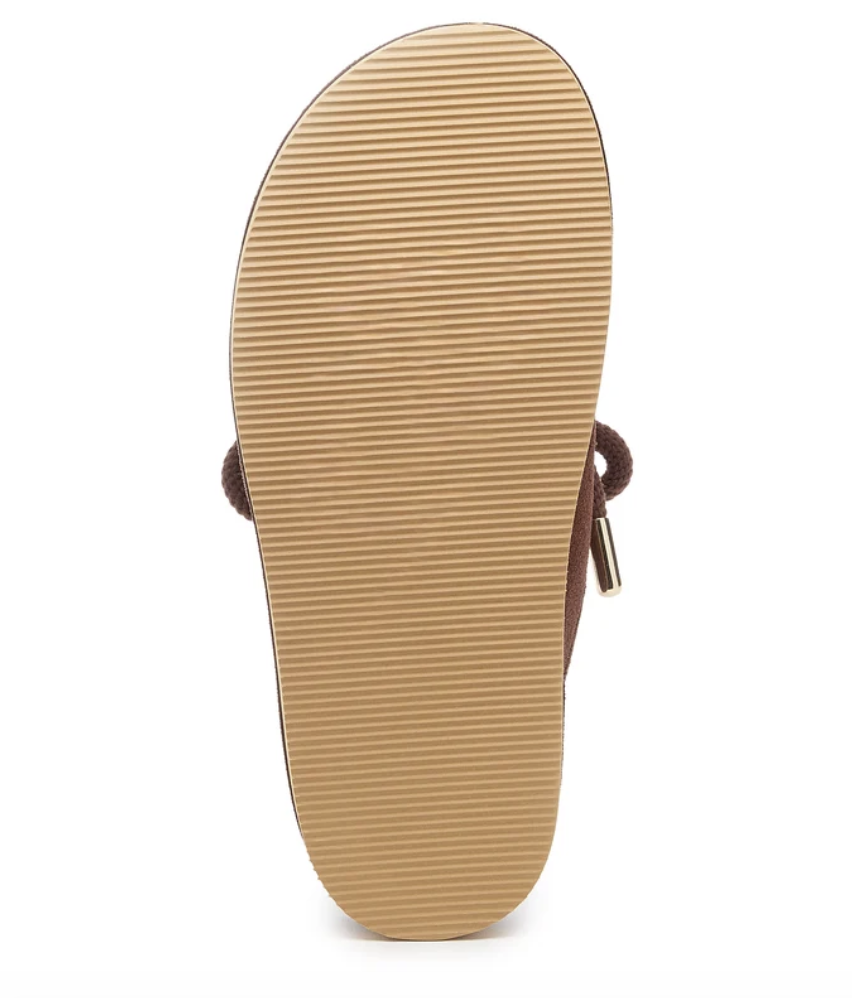 Stormy Brown Suede Mules By Kelsi Dagger Sole View - Robin Boutique