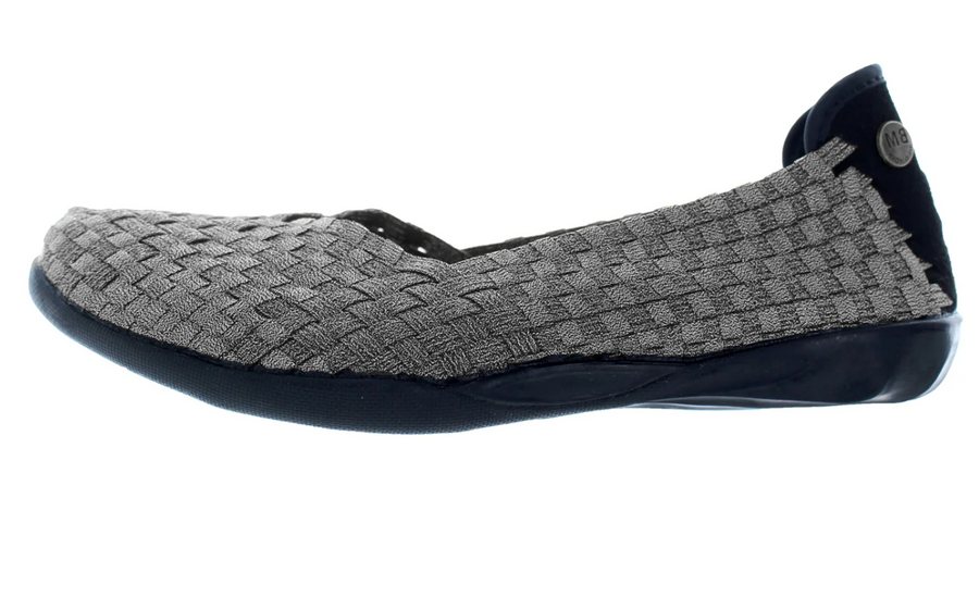 Bernie Mev Catwalk Shoes in Pewter Side View - Robin Boutique