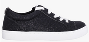 Portia Glitter Sneakers for Kids by Nina in black side view -Robin Boutique