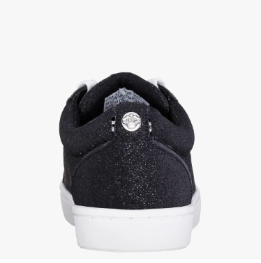 Portia Glitter Sneakers for Kids by Nina in black back view -Robin Boutique