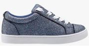 Portia Glitter Sneakers for Kids by Nina in navy side view -Robin Boutique