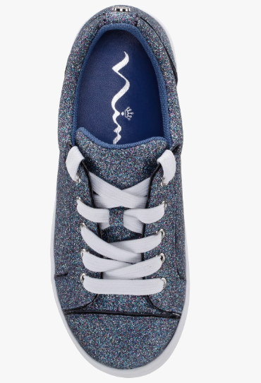 Portia Glitter Sneakers for Kids by Nina in navy top view -Robin Boutique