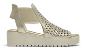 Odeya Platform Shoes by Silent D in Beige Gold Almond Side View - Robin Boutique