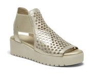 Odeya Platform Shoes by Silent D in Beige Gold Almond Front View - Robin Boutique