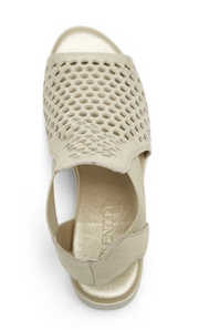 Odeya Platform Shoes by Silent D in Beige Gold Almond Top View - Robin Boutique