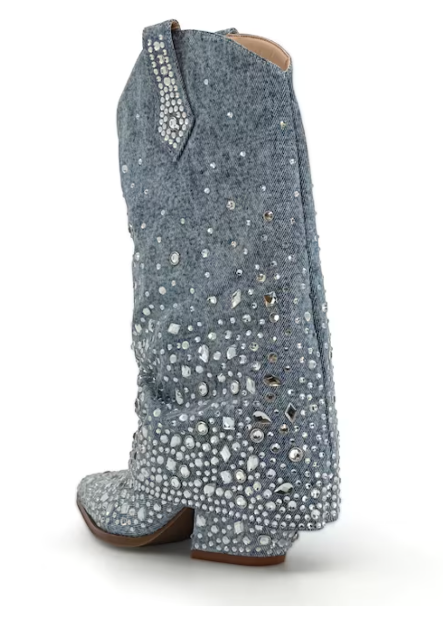 Christos Denim Boot by Azelea Wang - Robin Boutique