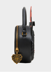 Scaredy Cat Black/Multi Handbag side view - Robin Boutique