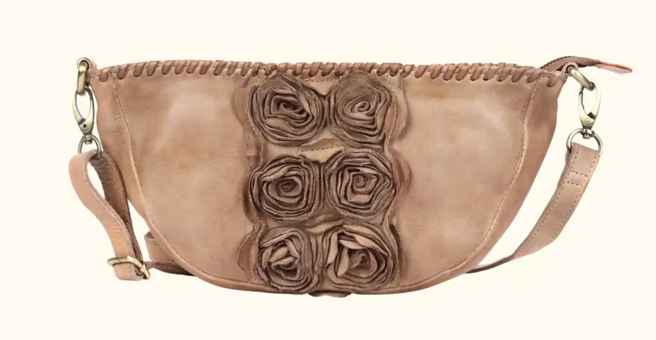 Sluse Washed Leather Handbag by Milo in Taupe - Robin Boutique
