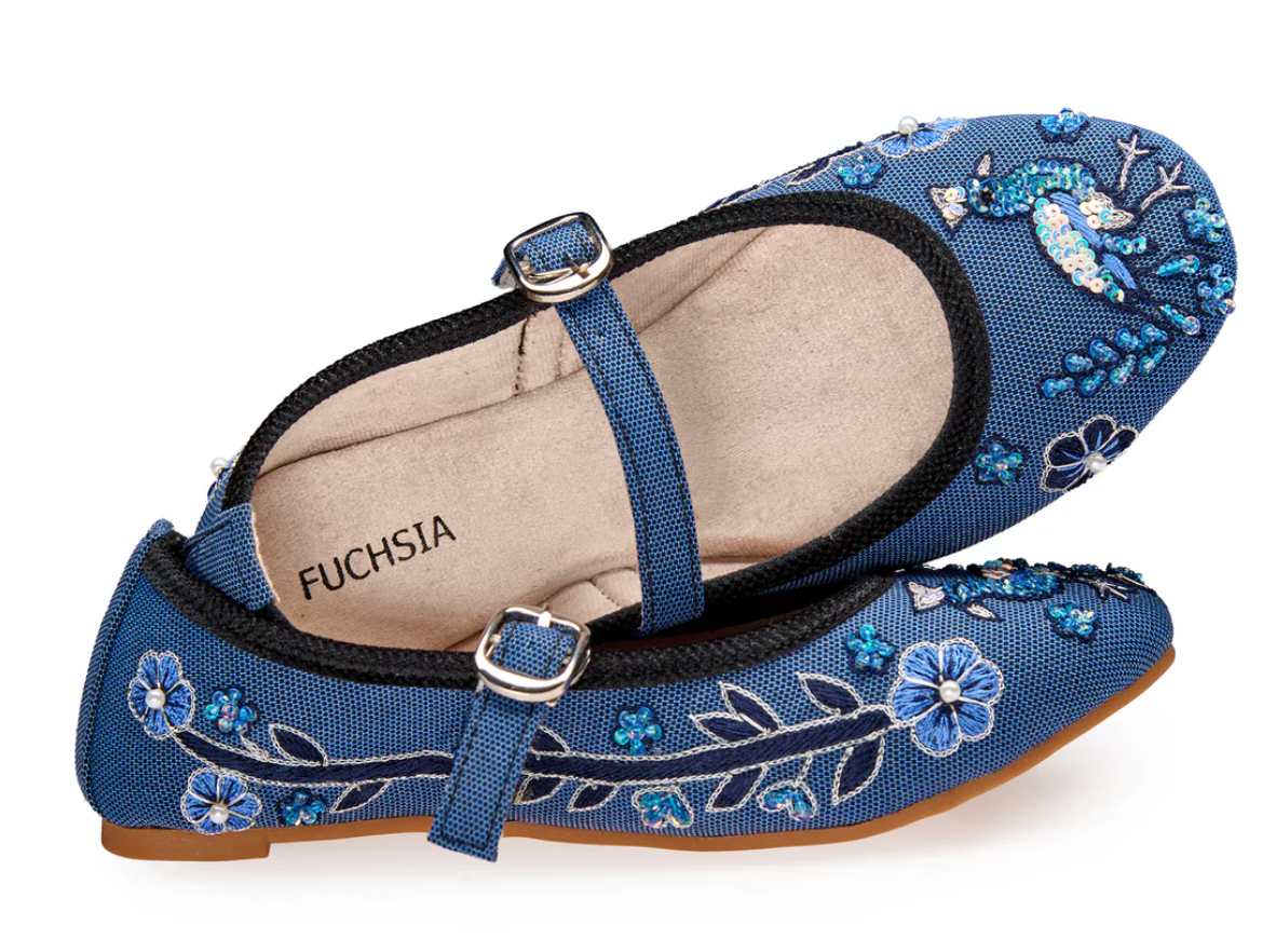 Indigo Songbird Mary Jane by Fuchsia Shoes - Robin Boutique