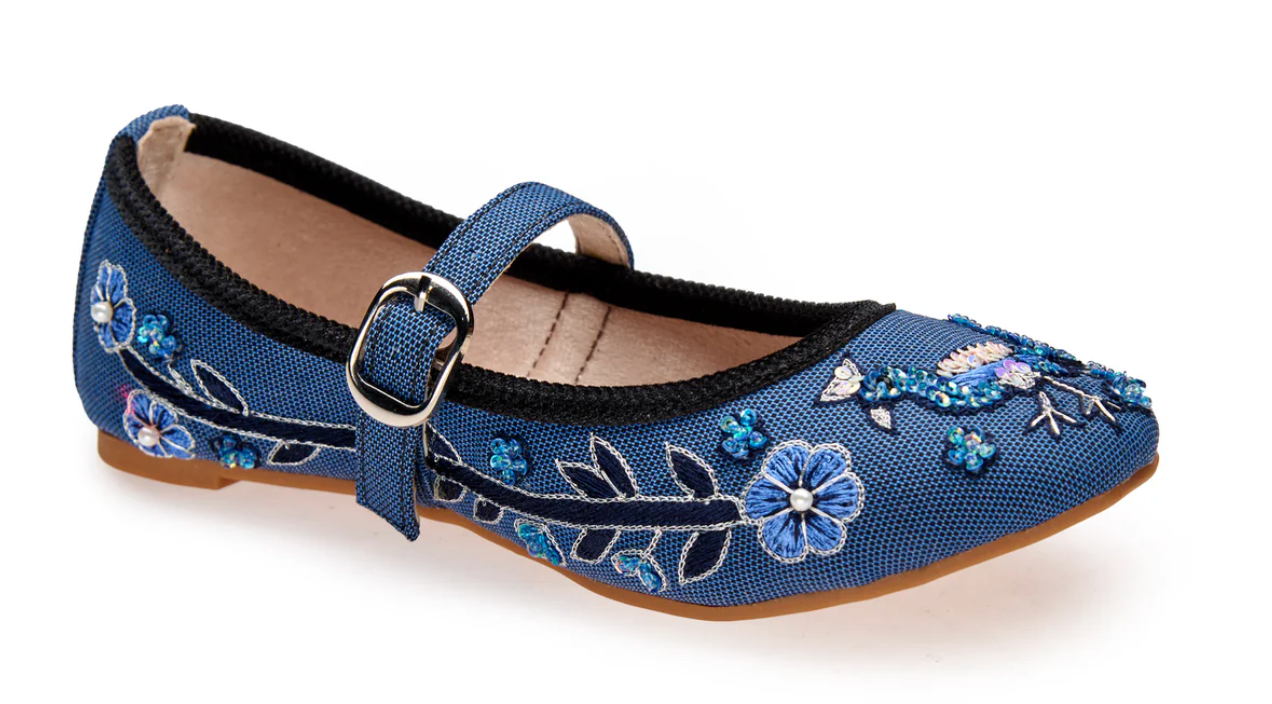 Indigo Songbird Mary Jane by Fuchsia Shoes - Robin Boutique