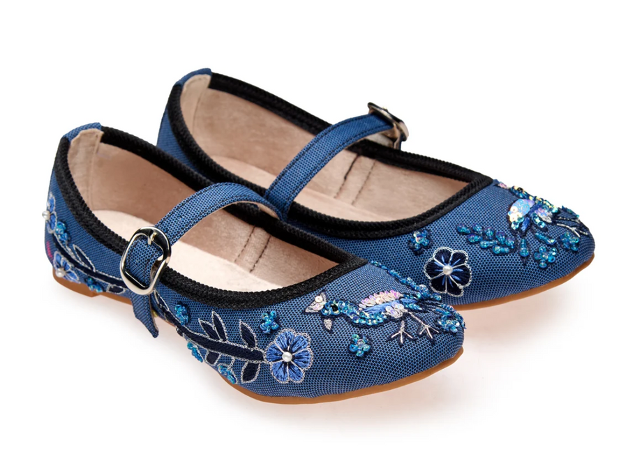 Indigo Songbird Mary Jane by Fuchsia Shoes - Robin Boutique