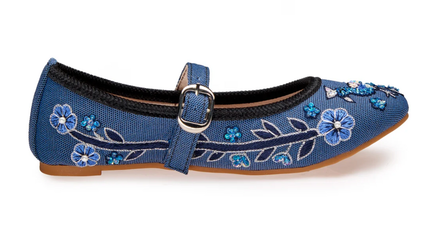 Indigo Songbird Mary Jane by Fuchsia Shoes - Robin Boutique