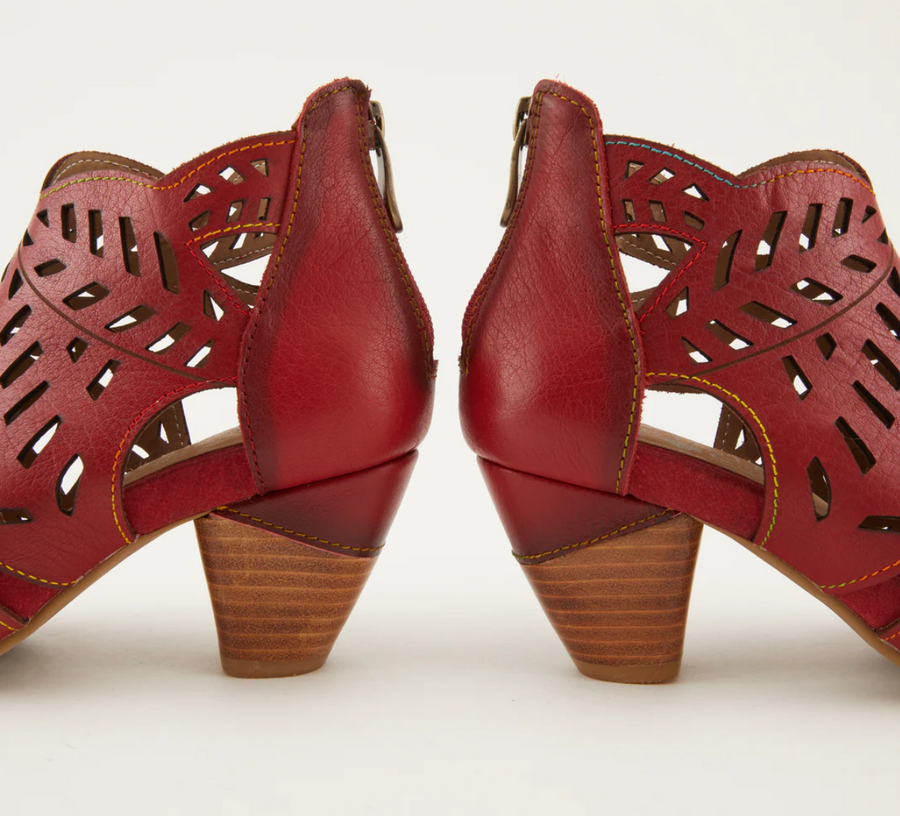 L'Artiste Icon Tooled Leather Ankle Sandal Robin Boutique