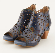 L'Artiste Icon Tooled Leather Ankle Sandal