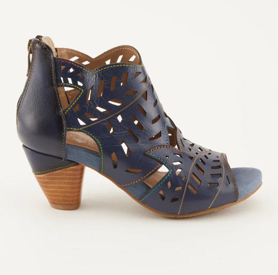 L'Artiste Icon Tooled Leather Ankle Sandal