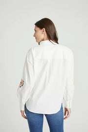 Button Down Blouse in Pocket Full of Sunshine by Driftwood Robin Boutique
