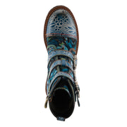 L'Artiste Thisway Boots in Blue Multi Top  View - Robin Boutique