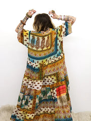 Rasgulla Sari Twilight Maxi Dress #257 by Kantha Bae