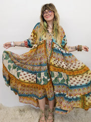 Rasgulla Sari Twilight Maxi Dress #257 by Kantha Bae