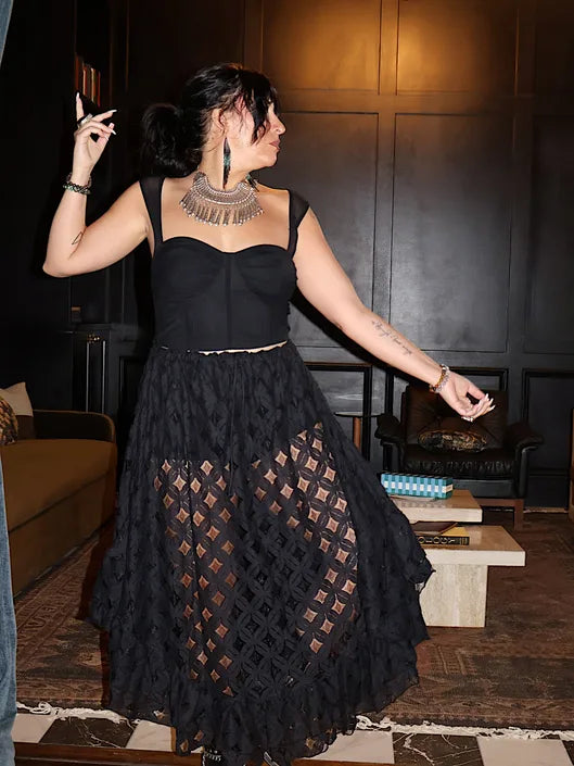 Wild Rose Crochet Skirt by Kantha Bae
