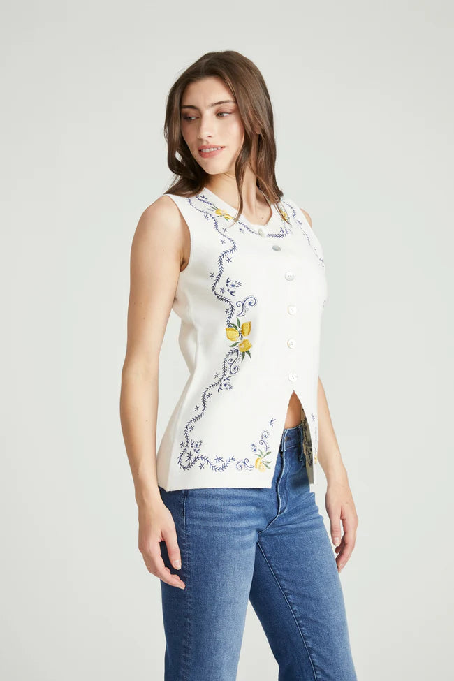 Deanna Sweater Tank in Limoncello by Driftwood