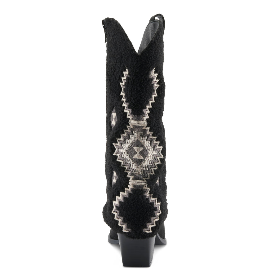 Patrizia Westee Boots in Black Back View - Robin Boutique