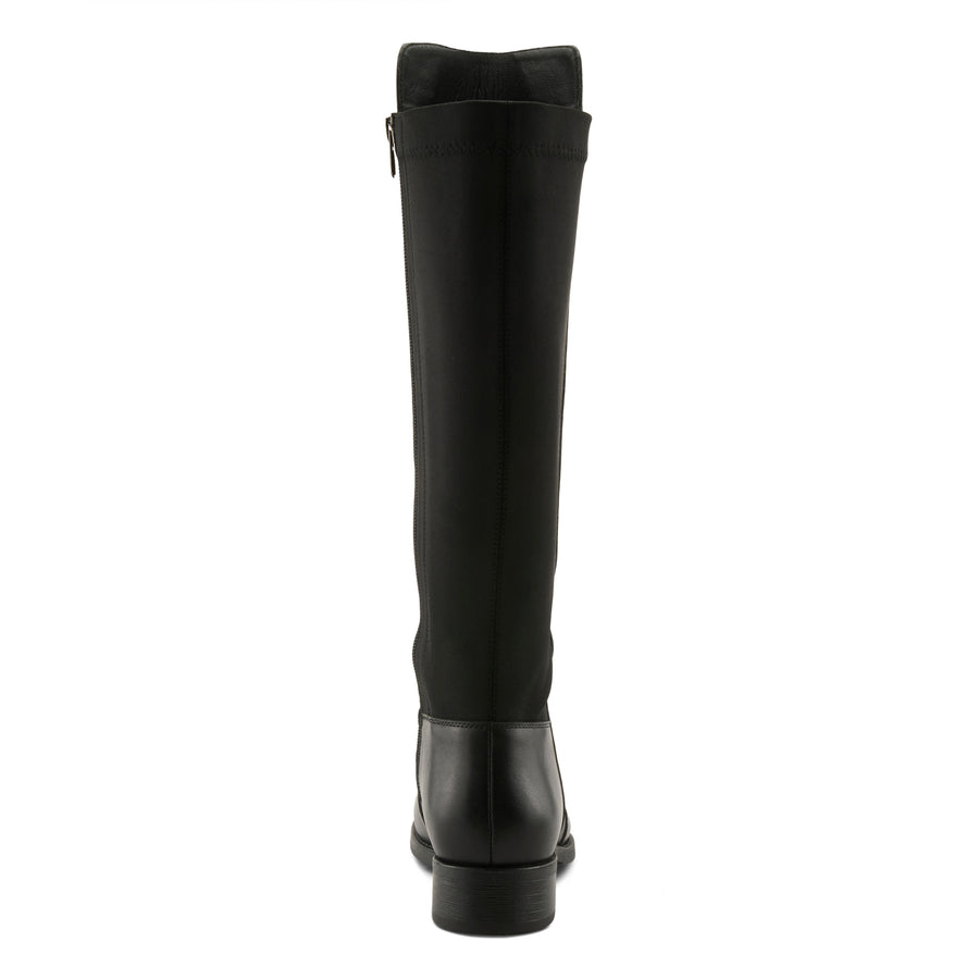 Spring Step Zaya Boots in black back view - Robin Boutique