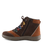 Side view of Brown Zellina Boots By Spring Step - Robin Boutique
